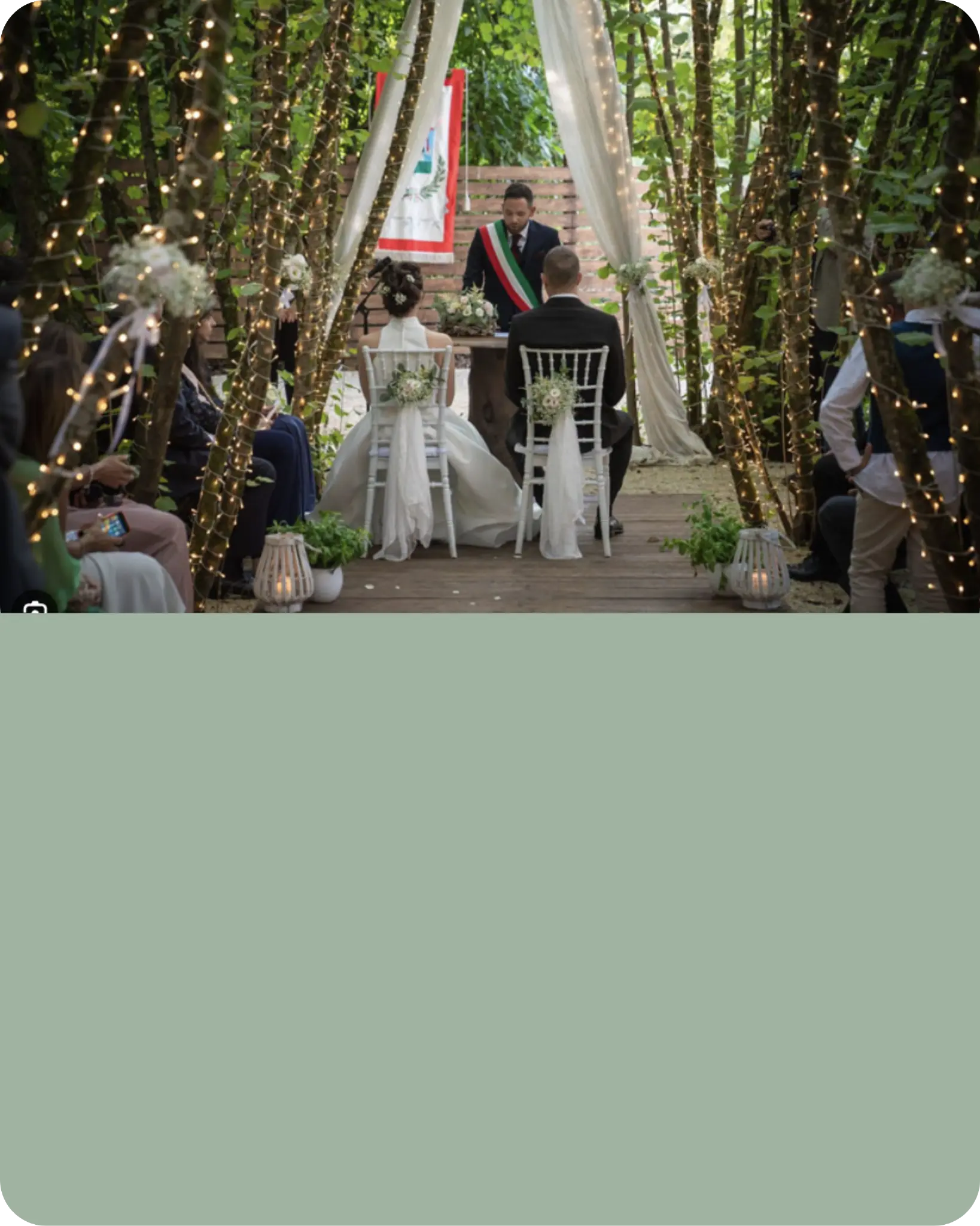 Matrimonio in una location all'aperto